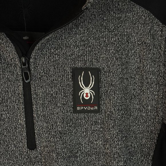 Spyder Charcoal Heather 1/4 Zip Pullover Jackets Men's Size Small - Picture 4 of 11
